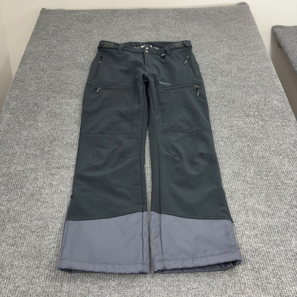 Arctix Snow Pants Mens L Gray Polyester Spandex Softshell Ski Snowboard Outdoor‎